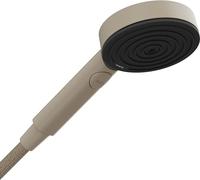 hansgrohe Pulsify Planet Edition - water-saving shower head 5,7l/min (EcoSmart+), hand shower round (⌀ 105 mm) with 3 sprays (Relaxation version), with anti-limescale function, sand, 26077210