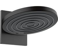 hansgrohe Pulsify S - Overhead Shower, Fixed Shower Head 260mm with wall Connector, Rainfall Shower Head with 2 Sprays, matt Black, 24150670