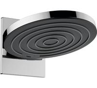 hansgrohe Pulsify S - Water-Saving Overhead Shower, Fixed Shower Head (EcoSmart) 260mm with Wall Connector, Rainfall Shower Head with 2 Sprays, Chrome, 24151000