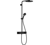 Hansgrohe 24221670 Pulsify S Showerpipe 260 1jet EcoSmart with ShowerTablet Select 400, matt Black, Head Shower: 1 Water-Saving Spray
