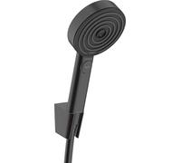hansgrohe Pulsify Select S - Shower Set with Shower Head Water-Saving (EcoSmart, 3 Sprays incl. PowderRain), Shower Hose (1,60 m) and Shower Head Holder, matt Black, 24305670