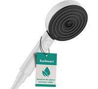 hansgrohe Pulsify Select S - water-saving shower head 6,9 l/min (EcoSmart), hand shower round (105 mm) with 3 sprays (Activation version), with anti-limescale function, matt white, 24101700