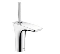 hansgrohe PuraVida basin mixer tap for small basins with push open waste, chrome 15075000