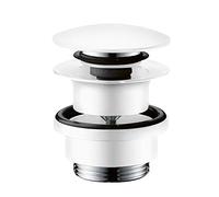 Hansgrohe 50100700 Push-Open Drain Fitting for Washbasin and Bidet Mixer Matt White