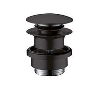 hansgrohe Push-Open Drain Fitting for Basin and Bidet Mixers, Matte Black, Large