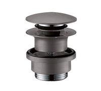 hansgrohe Push-Open Drain Fitting for Washbasin and Bidet Mixer Tap Brushed Black Chrome