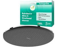 hansgrohe Raindance Alive S - Water-Saving Head Shower (EcoSmart+), Rainfall Shower Head (300 mm), 1 Spray, for wall or Ceiling mounting, Anti-limescale, Chrome, 24523000