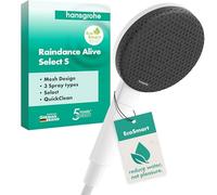 hansgrohe Raindance Alive Select S - Water-Saving Shower Head 7,1 l/min (EcoSmart), Hand Shower Round (125 mm) with 3 Sprays (incl. PowderRain), with Anti-limescale Function, matt White, 24511700