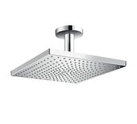 hansgrohe Raindance E 300 Rain Shower Head with Ceiling Connection Chrome 300 x 300 mm Ceiling Connection