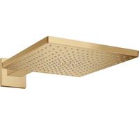 hansgrohe Raindance E - Water-Saving Head Shower (EcoSmart) with wall Connector, Rainfall Shower Head (300 x 300 mm), 1 Spray, for wall mounting, Anti-limescale, Brushed Bronze, 26239140