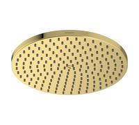 hansgrohe Raindance S - water-saving head shower (EcoSmart), shower head (240 mm), rainfall shower head 1 spray (PowderRain) for wall or ceiling mounting, anti-limescale, polished gold optic, 27624990