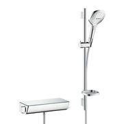 hansgrohe Raindance Select E 120 thermostatic mixer set 0.65 m, 3 spray modes, white/chrome