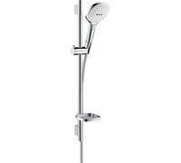 Hansgrohe Shower Set Raindance Select E 120 Shower Rail/ Unica'S Puro 650mm white/chrome