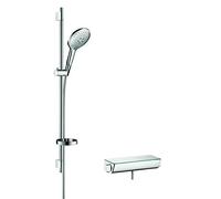 hansgrohe Ecostat - Exposed thermostatic shower mixer with Raindance Select S 150 3jet hand shower chrome