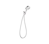 hansgrohe Raindance Select S Adjustable 5-inch Handheld Shower Head Set Modern 3 Spray PowderRain, Full and Massage Easy Install with Hose in Chrome, 1.75 GPM, 04905000