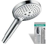 hansgrohe Raindance Select S - shower head, hand shower round (⌀ 120 mm) with 3 sprays, with anti-limescale function, chrome, 26530000