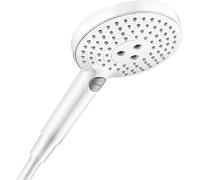 hansgrohe Raindance Select S - shower head, hand shower round (125 mm) with 3 sprays, with anti-limescale function, matt white, 26530700