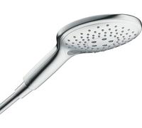 hansgrohe Raindance Select S - shower head, hand shower round (⌀ 150 mm) with 3 sprays, with anti-limescale function, chrome, 28587000