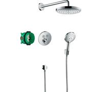hansgrohe Raindance Select S Shower system with ShowerSelect S thermostatic mixer for concealed installation, chrome, 27297000