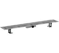 hansgrohe 56184800 RainDrain Compact Complete Set Shower Drain 1200 for Standard Installation Brushed Stainless Steel, 120 cm