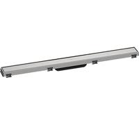 hansgrohe RainDrain Match Shower Drain Channel, 800 mm, Floor Drain Shower with Height-Adjustable Frame, Brushed Stainless Steel