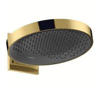 Hansgrohe Rainfinity 360 Polished Gold Overhead Shower (360 mm) With Wall Connector