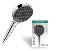 hansgrohe Rainfinity - shower head, hand shower round (⌀ 130 mm) with 3 sprays, with anti-limescale function, chrome, 26864000 - Packaging May Vary
