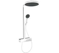 hansgrohe Rainfinity - Shower System with Thermostatic Shower Mixer, Head Shower 360mm, Shower Set with Shower Head, Hose, Shower Rail, Rainfall Shower Head with 1 Spray, matt White, 26853700