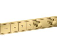 Thermostatic Shower Mixer Hansgrohe RainSelect Built-in, 3 Functions Polished Gold Optic 15381990