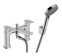 Hansgrohe Rebris E 2-Hole Rim-Mounted Bath Mixer Tap With Diverter And 1.60 M Hand Shower