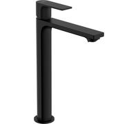 Tall Basin Tap Hansgrohe Rebris E 240 With drain set, EcoSmart+, CoolStart Black Mat