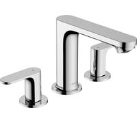 hansgrohe Rebris S 110 3-hole Basin Mixer Tap with Pop-Up Waste - Chrome