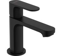 hansgrohe 72584670 Rebris S Single Lever Basin Mixer 80 CoolStart with Metal pop-up Waste Set, Matt Black