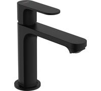 hansgrohe Rebris S - Bathroom tap Without Waste, Energy-Saving (CoolStart), Bathroom Sink tap with spout Height 109 mm, Basin Mixer tap Water-Saving (EcoSmart), matt Black, 72520670