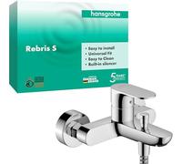 Wall Mounted Bath Shower Mixer Tap Hansgrohe Rebris S 115x191mm Chrome