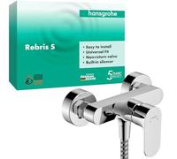 Wall Mounted Shower Mixer Hansgrohe Rebris S 119x132mm Chrome