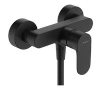 Hansgrohe Rebris S Single Lever Shower Mixer for Exposed Installation, Matt Black, 72640670