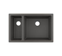 Hansgrohe S51 Kitchen Sink 1.5 Bowl Stone Grey Undermount SilicaTec 710mm