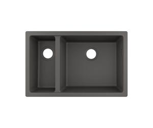 Hansgrohe S51 Kitchen Sink 1.5 Bowl Stone Grey Undermount SilicaTec 710mm