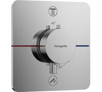 hansgrohe ShowerSelect Comfort Q - thermostat conceiled, bathroom tap with safety stop at 40 °C, thermostat for showers and bath tubs, shower mixer for 2 functions, chrome, 15583000