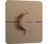 hansgrohe ShowerSelect Comfort Q - thermostat conceiled, bathroom tap with safety stop at 40 °C, thermostat for showers and bath tubs, shower mixer for 3 functions, brushed bronze, 15588140