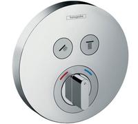 Hansgrohe Showerselect S Chrome Concealed Shower Mixer Valve, 2 Outlets, 150mm, Manual With Ceramic Cartridge