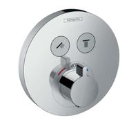 hansgrohe ShowerSelect S thermostatic mixer for 2 outlets, chrome 15743000