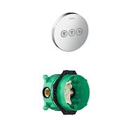 hansgrohe ShowerSelect S valve for 3 outlets, chrome and basic set bundle