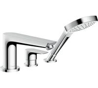 hansgrohe Talis E 3-hole rim-mounted single lever bath mixer with Secuflex