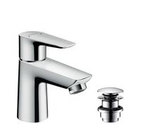 hansgrohe Talis E basin mixer tap 80 with push open waste, chrome 71701000