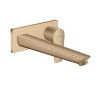 Talis E Single lever basin mixer for concealed installation with spout 22.5 cm with frew flow waste, brushed bronze (71734140)