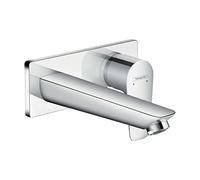 hansgrohe Talis E wall-mounted basin mixer tap, 165 mm spout, chrome