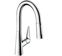 Hansgrohe Talis M51 Pull-Out Rinse Kitchen Mixer Tap, Swivel Pull-Out Spray, Ceramic Cartridge, Brass