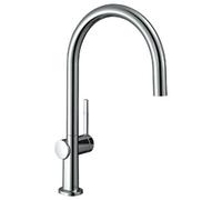 Hansgrohe Talis M54 220 Eco 1-Jet Kitchen Mixer Tap - Matt Chrome, Swivel Spout, 5-Year Guarantee
